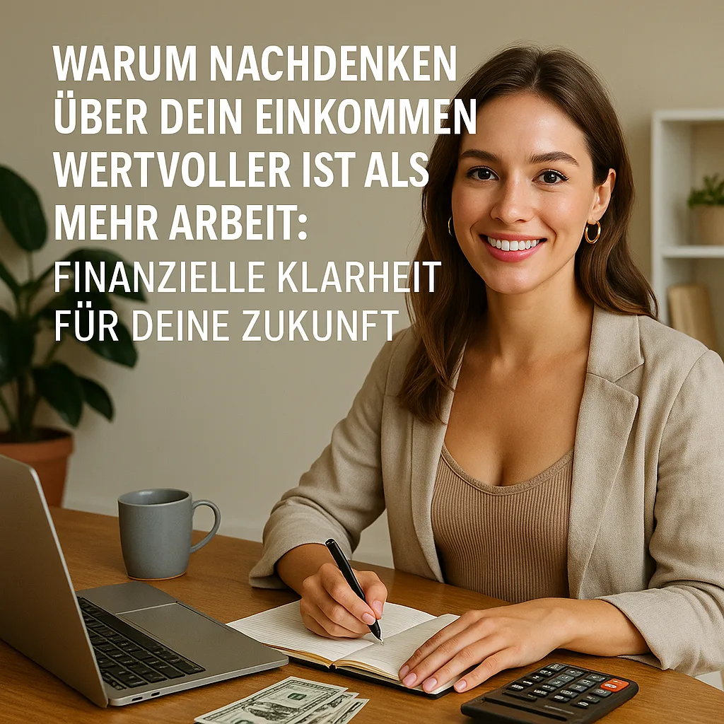 Mehr über den Artikel erfahren Warum Nachdenken über dein Einkommen wertvoller ist als mehr Arbeit: Finanzielle Klarheit für deine Zukunft inkl. 12 Punkte Checkliste