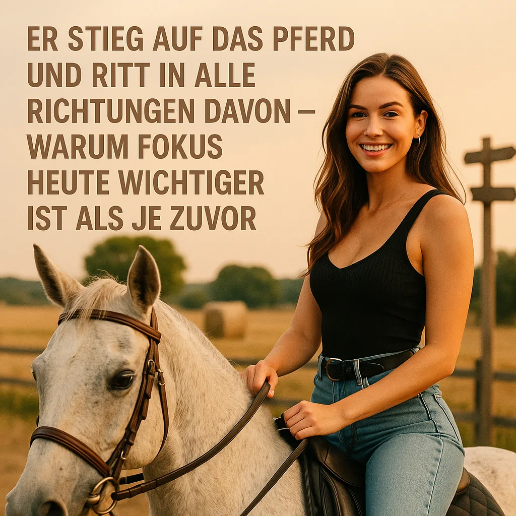Mehr über den Artikel erfahren Er stieg auf das Pferd und ritt in alle Richtungen davon – Warum Fokus heute wichtiger ist als je zuvor