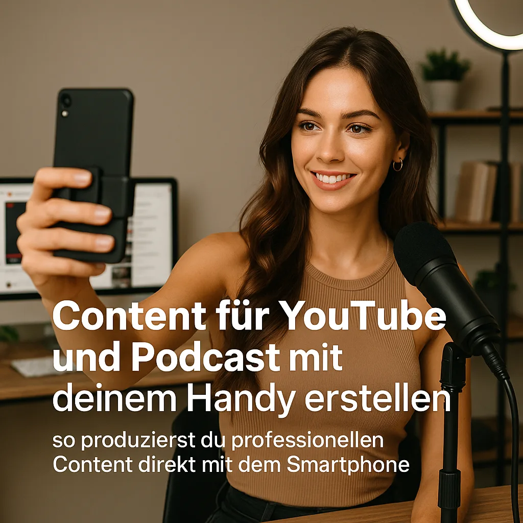 Mehr über den Artikel erfahren Content für YouTube und Podcast mit deinem Handy erstellen – so produzierst du professionellen Content direkt mit dem Smartphone
