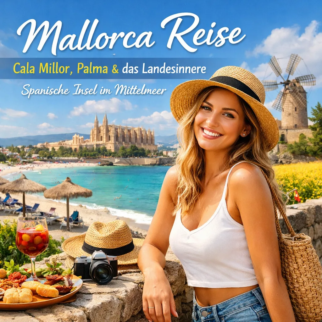 Mallorca Reise: Cala Millor, Palma und das Landesinnere. Spanische Insel im Mittelmeer