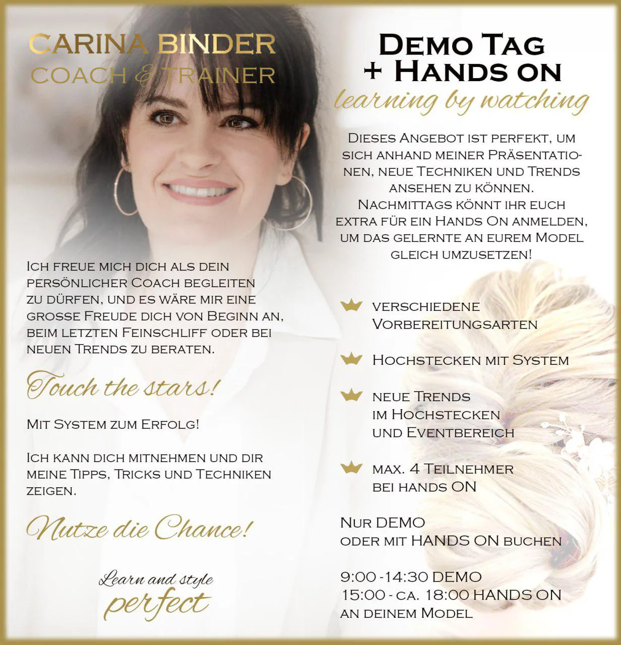 Carina Binder Hair & Make Up Artist carinabinder.com Wordpress Website günstig, einfach und effizient