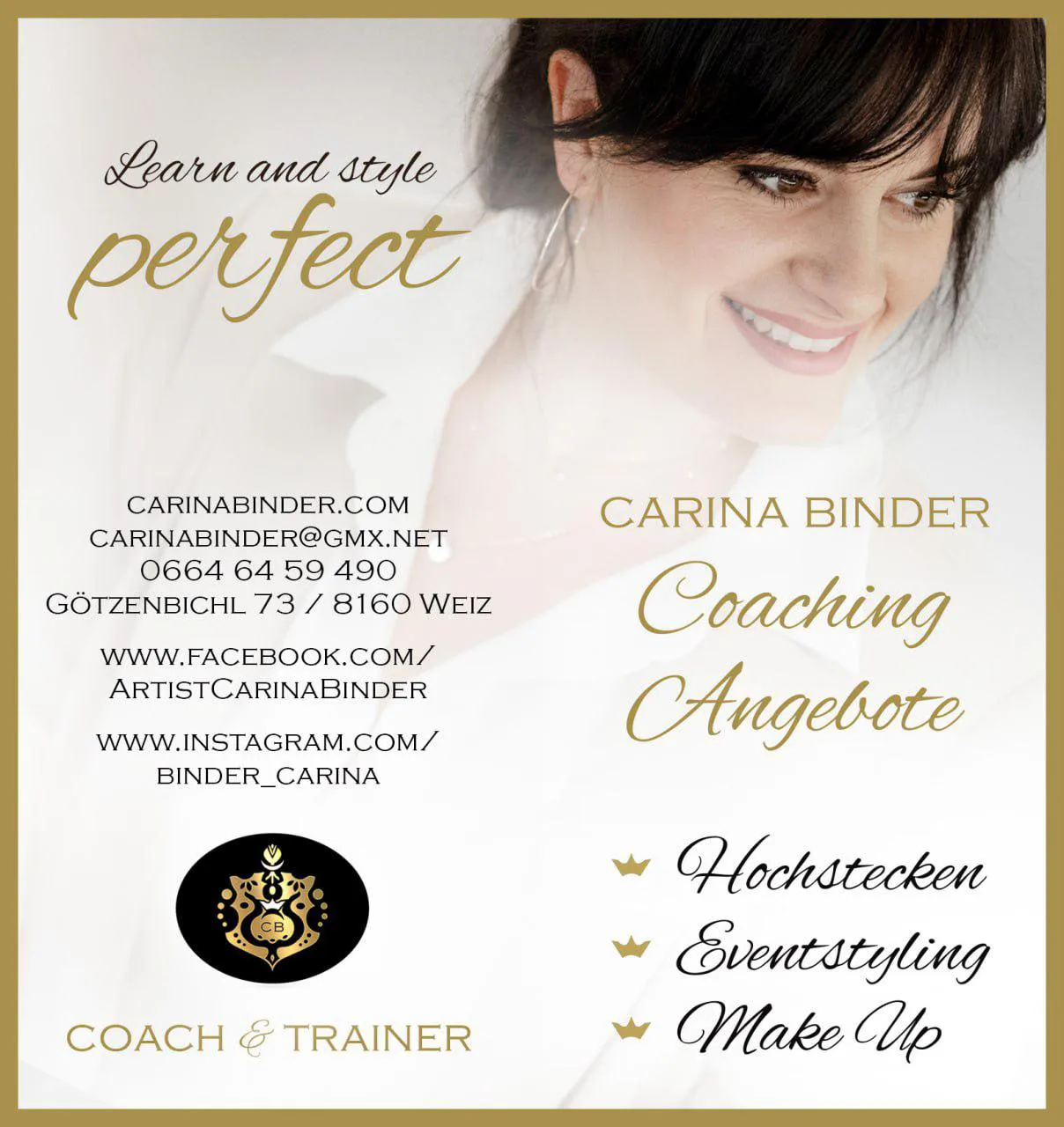 Carina Binder Hair & Make Up Artist carinabinder.com Wordpress Website günstig, einfach und effizient