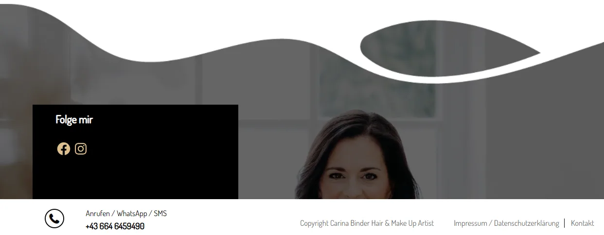 Carina Binder Hair & Make Up Artist carinabinder.com Wordpress Website günstig, einfach und effizient