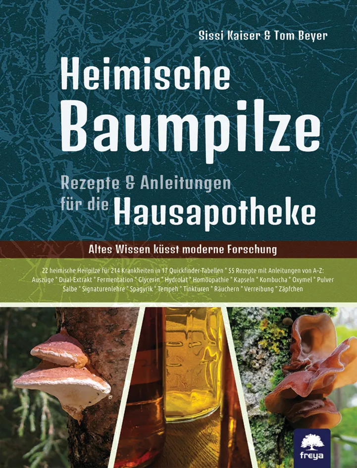 Mehr über den Artikel erfahren Heimische Baumpilze: Rezepte und Anleitungen für die Hausapotheke – Altes Wissen küsst moderne Forschung von Sissi Kaiser und Tom Beyer