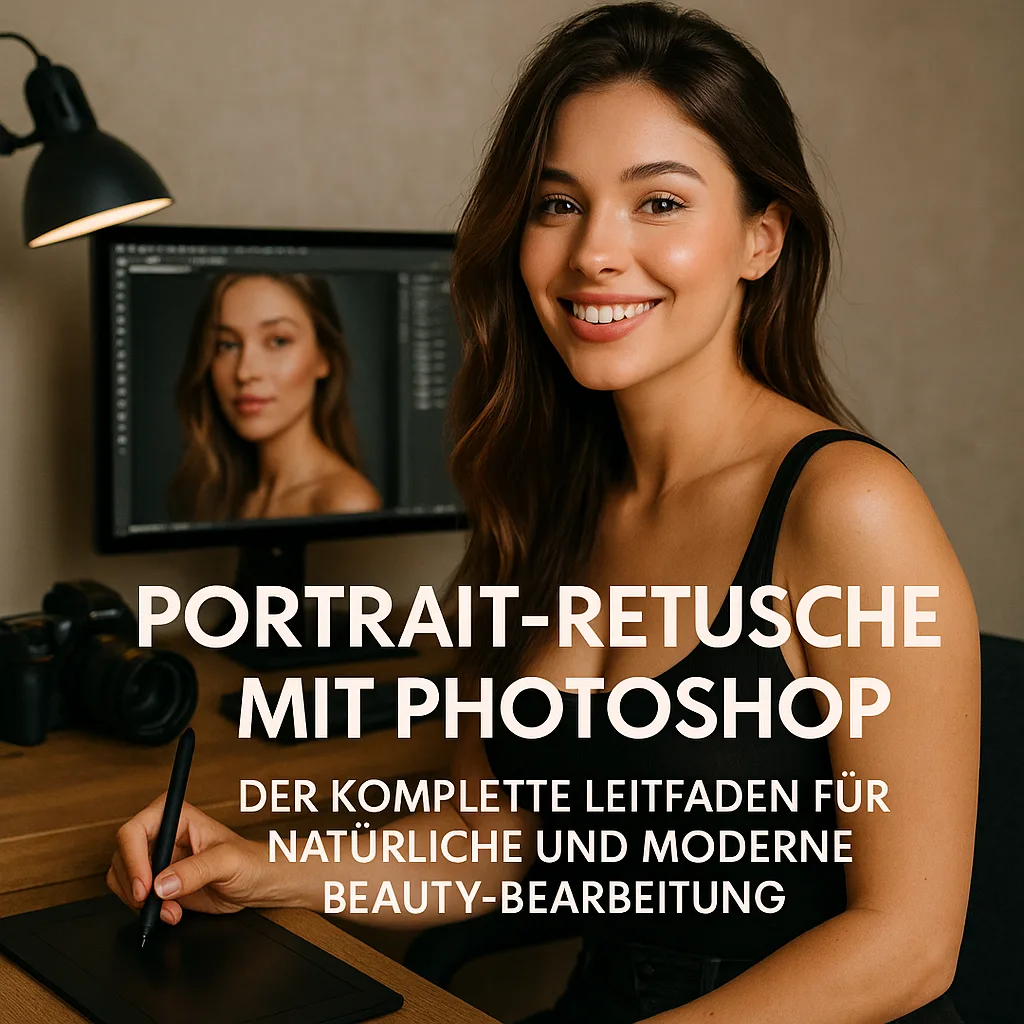 Mehr über den Artikel erfahren Portrait Retusche mit Photoshop: Der komplette Leitfaden für natürliche und moderne Beauty-Bearbeitung inkl. 37 präzise, moderne und praxisorientierte Tipps & Tricks