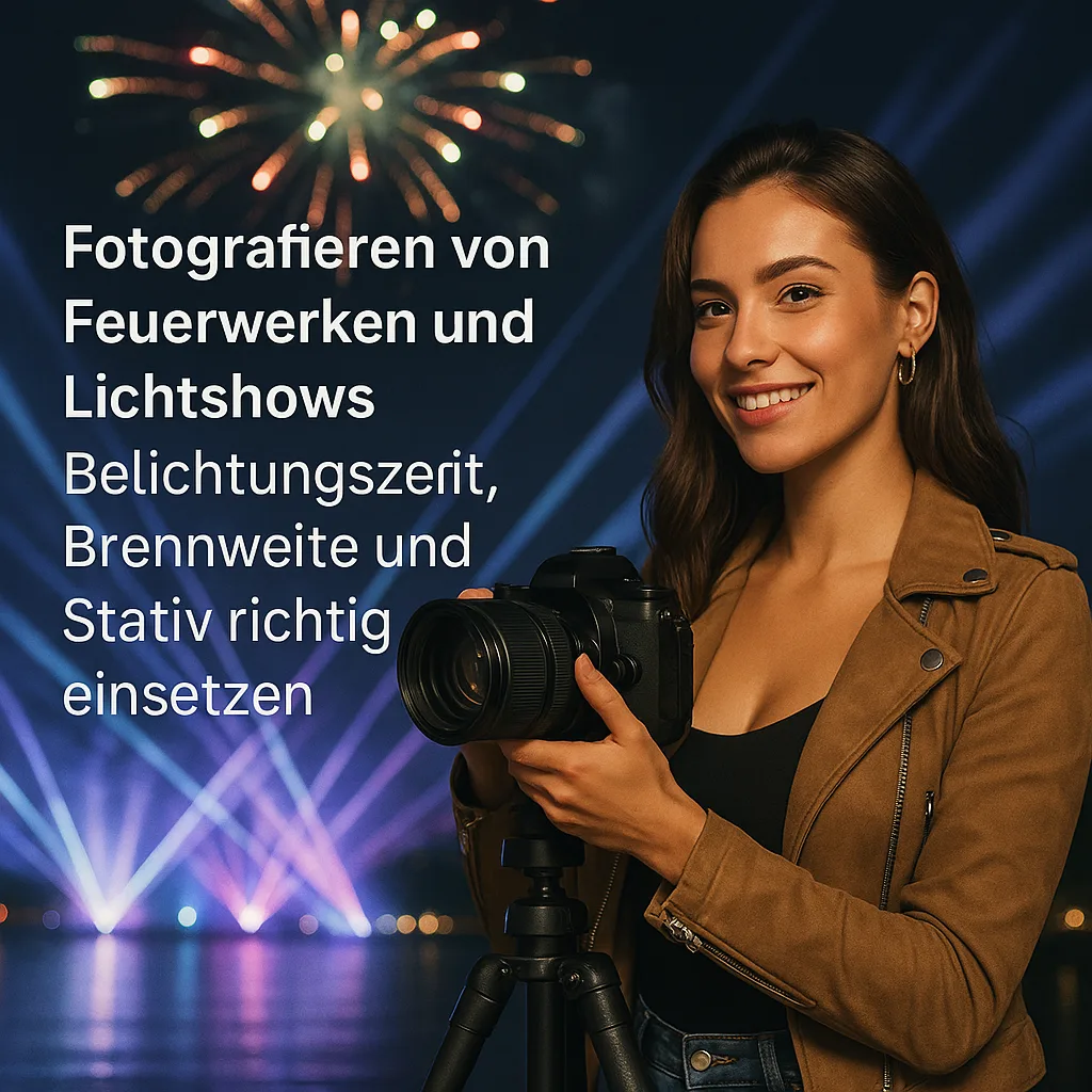 Mehr über den Artikel erfahren Fotografieren von Feuerwerken und Lichtshows: Belichtungszeit, Brennweite und Stativ richtig einsetzen