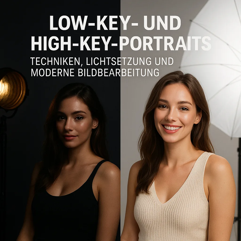 Low-Key- und High-Key-Portraits: Techniken, Lichtsetzung und moderne Bildbearbeitung