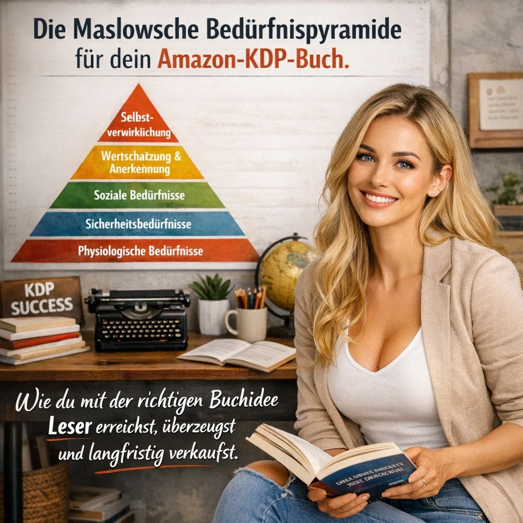 Mehr über den Artikel erfahren Die Maslowsche Bedürfnispyramide für dein Amazon-KDP-Buch. Wie du mit der richtigen Buchidee Leser erreichst, überzeugst und langfristig verkaufst.