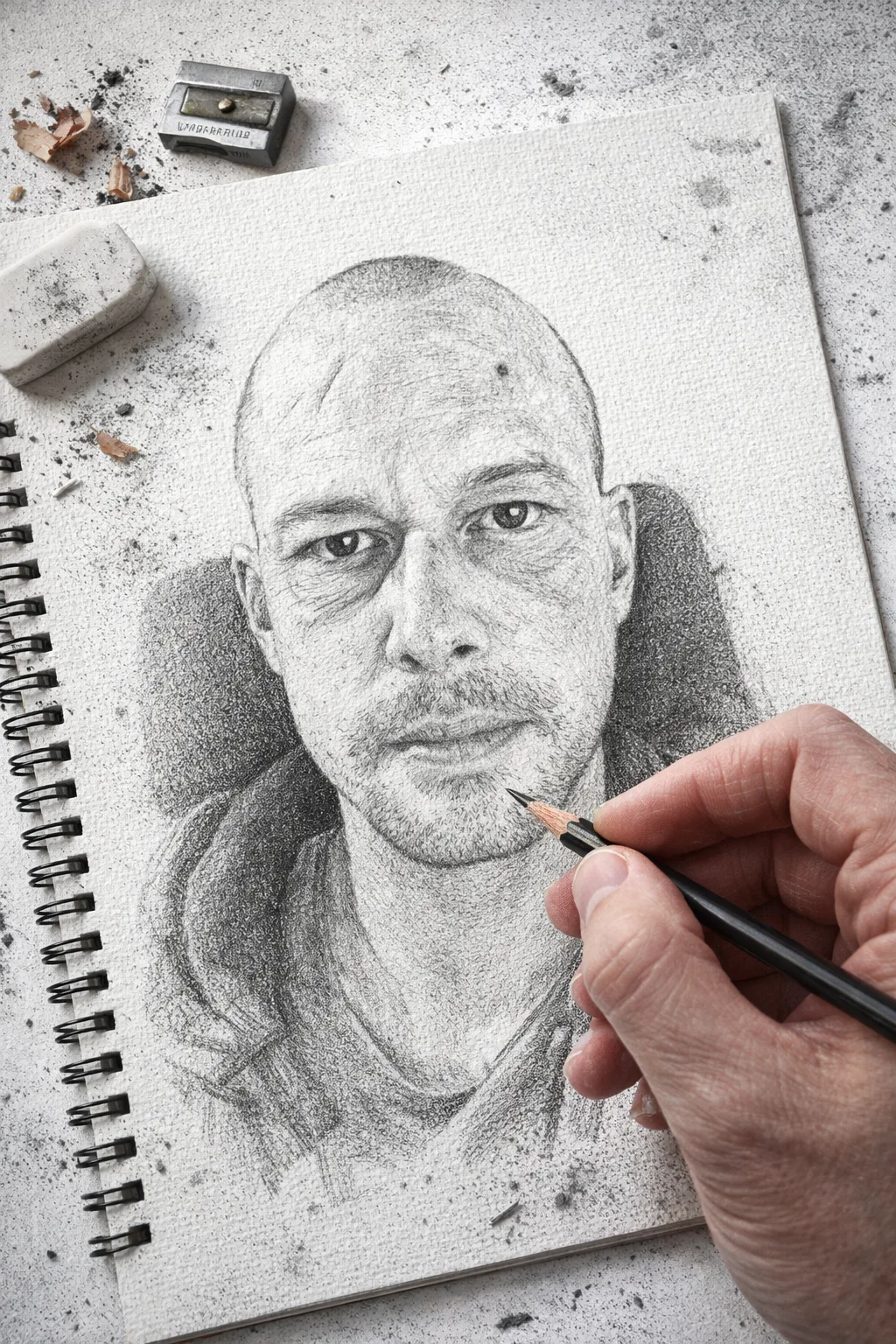 3D-Graphitstiftskizze