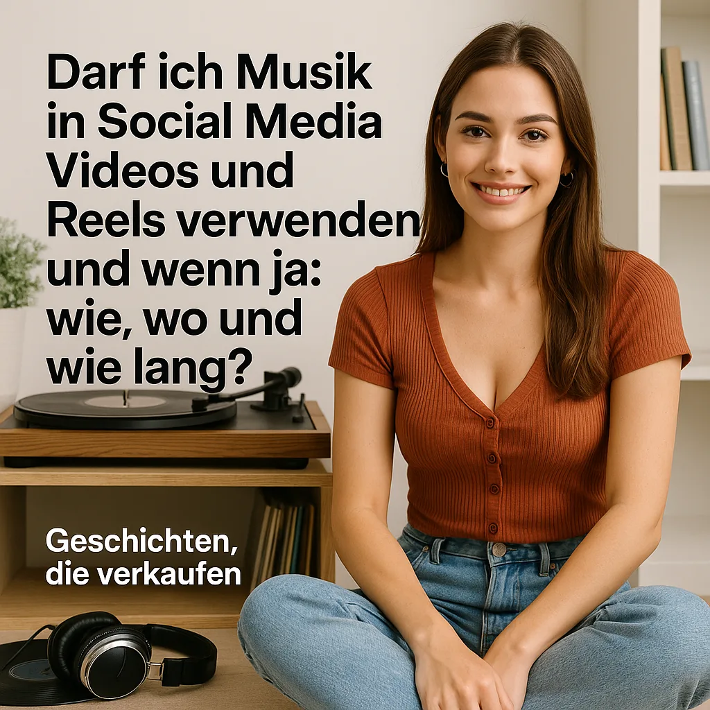 Mehr über den Artikel erfahren Darf ich Musik in Social Media Videos und Reels verwenden und wenn ja: wie, wo und wie lang? Geschichten, die verkaufen inkl. 17 Punkte Checkliste
