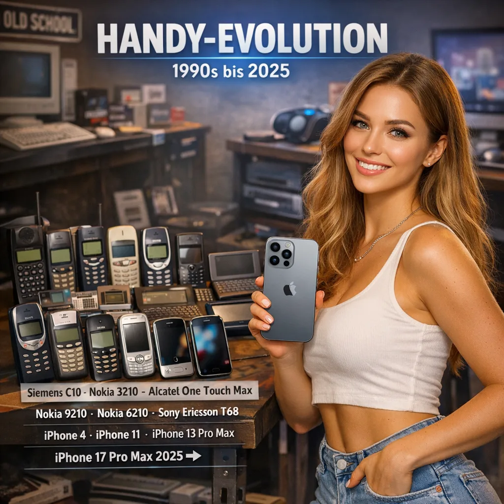 Vom Siemens über Nokia zu zum iPhone Pro Max: Deine Reise durch die Handy-Ära, die uns geprägt hat. Handys die ich bis jetzt hatte, seit ich 14 war...