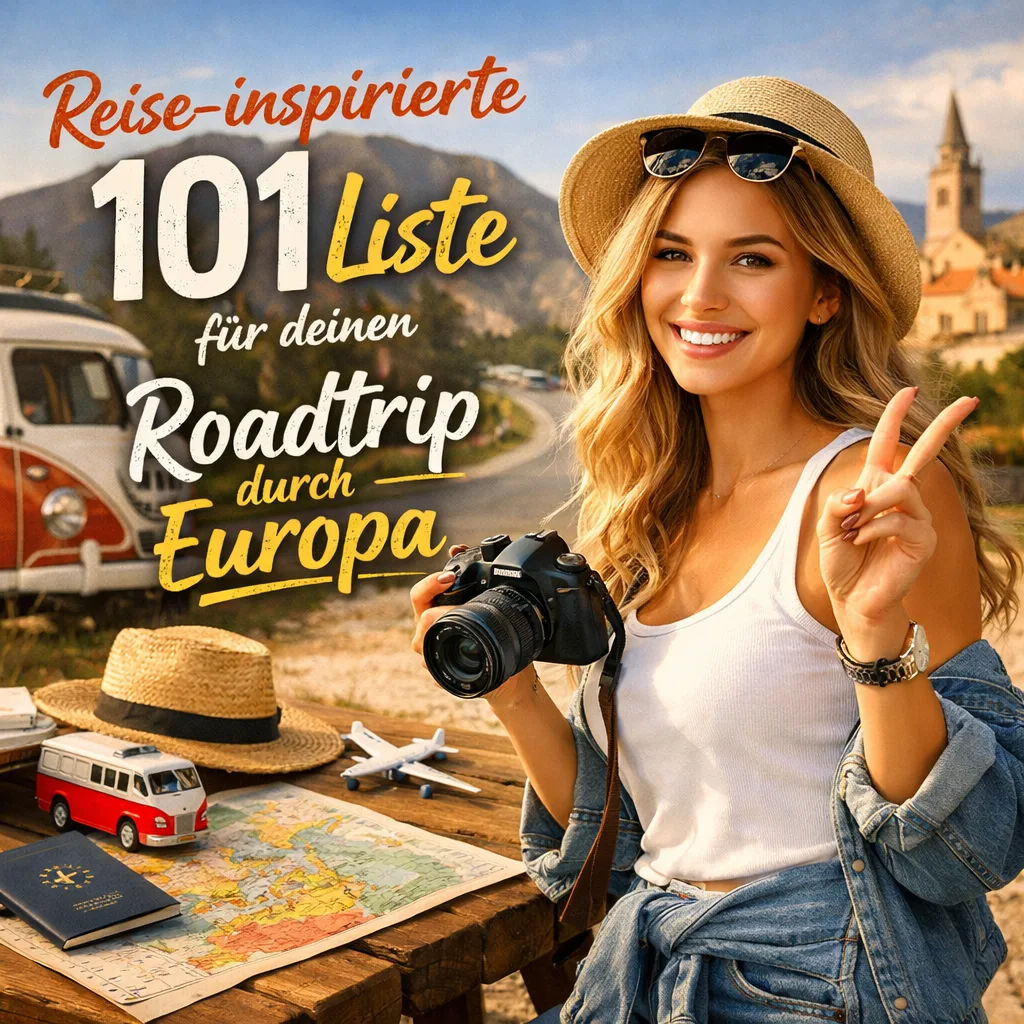 Mehr über den Artikel erfahren Reise-inspirierte 101 Liste für deinen unvergesslichen Roadtrip durch Europa
