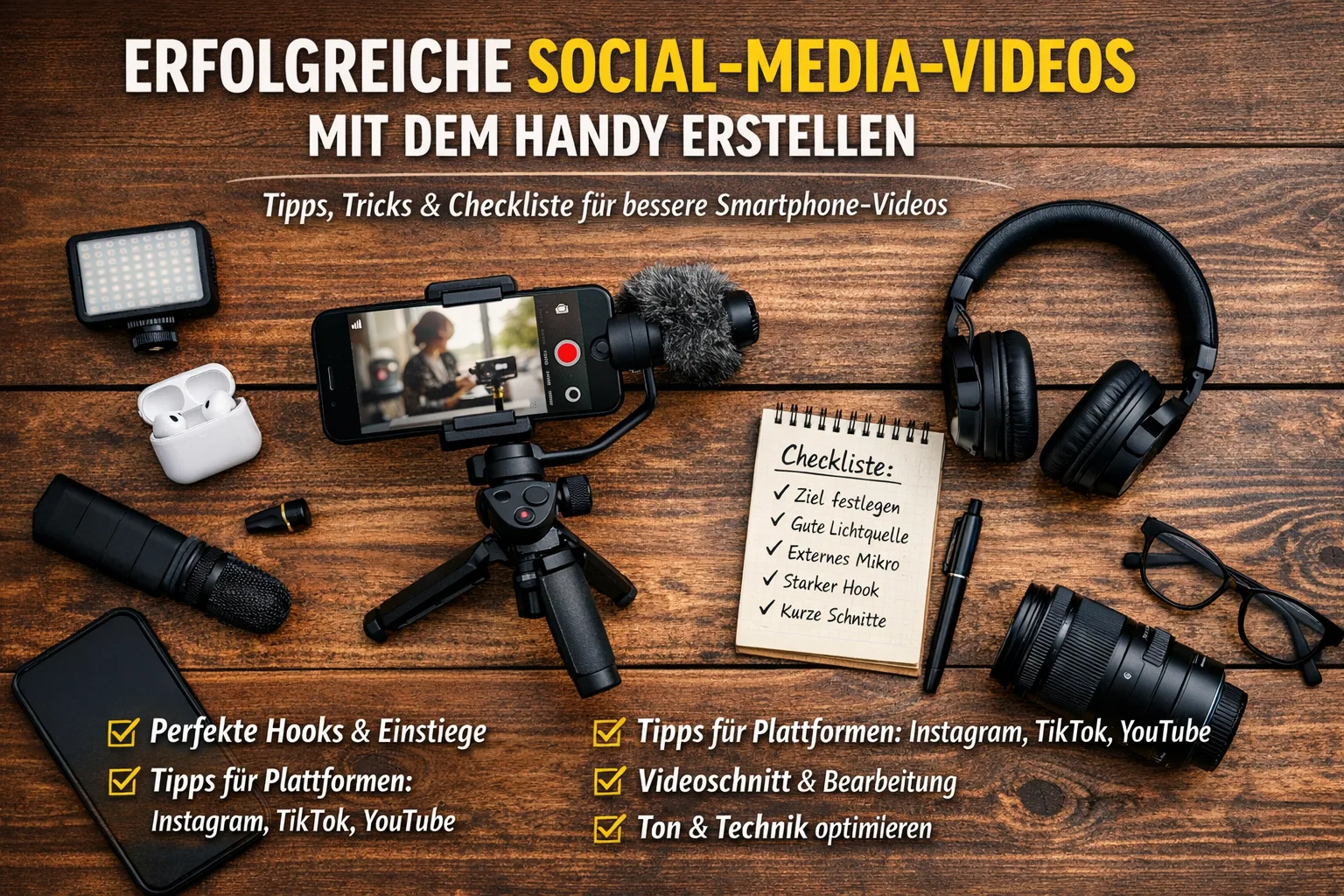 Videos für Social Media erstellen – Mobile Videography mit dem Smartphone für Hobby und Beruf inkl. 37 praxisnahe Tipps & Tricks