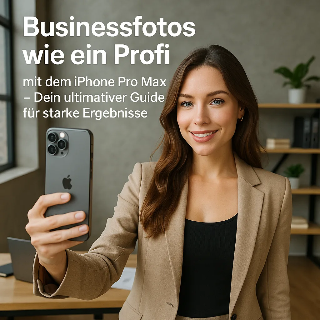 Mehr über den Artikel erfahren Businessfotos wie ein Profi mit dem iPhone Pro Max – Dein ultimativer Guide für starke Ergebnisse