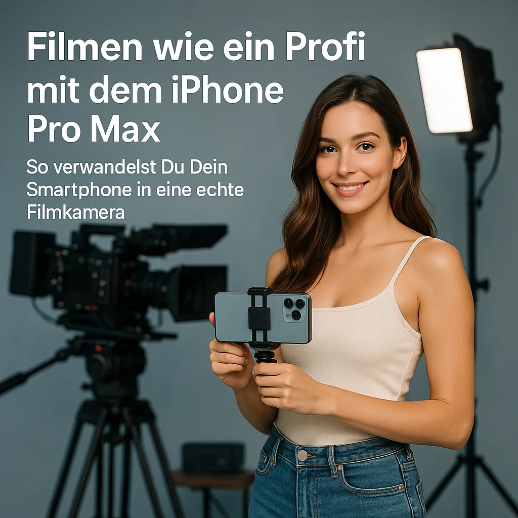 Mehr über den Artikel erfahren Filmen wie ein Profi mit dem iPhone Pro Max. So verwandelst Du Dein Smartphone in eine echte Filmkamera