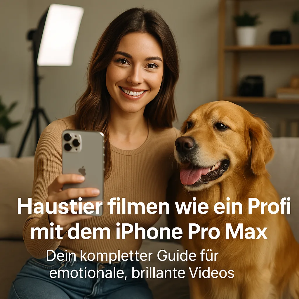 Mehr über den Artikel erfahren Haustier filmen wie ein Profi mit dem iPhone Pro Max – Dein kompletter Guide für emotionale, brillante Videos