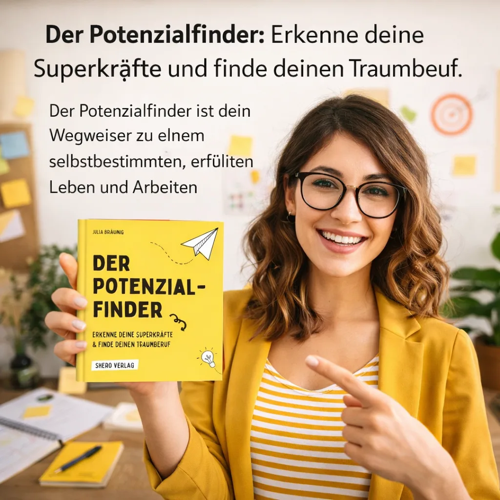 Mehr über den Artikel erfahren Der Potenzialfinder: Erkenne deine Superkräfte und finde deinen Traumberuf.: Der Potenzialfinder ist dein Wegweiser zu einem selbstbestimmten, erfüllten Leben und Arbeiten