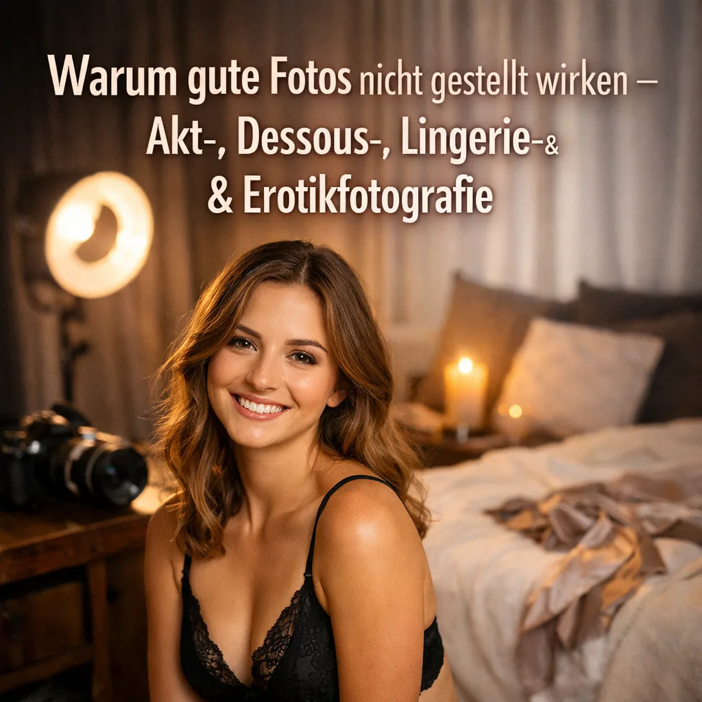 Warum gute Fotos nicht gestellt wirken – Akt-, Dessous-, Lingerie- & Erotikfotografie
