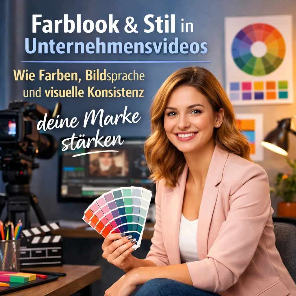 Mehr über den Artikel erfahren Farblook & Stil in Unternehmensvideos. Wie Farben, Bildsprache und visuelle Konsistenz deine Marke stärken