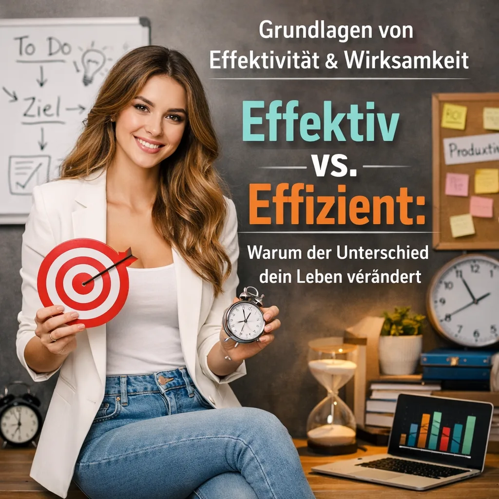 Mehr über den Artikel erfahren Grundlagen von Effektivität & Wirksamkeit. Effektiv vs. effizient: Warum der Unterschied dein Leben verändert