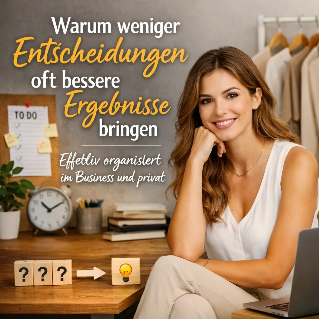 Mehr über den Artikel erfahren Warum weniger Entscheidungen oft bessere Ergebnisse bringen. Effektiv organisiert im Business und privat