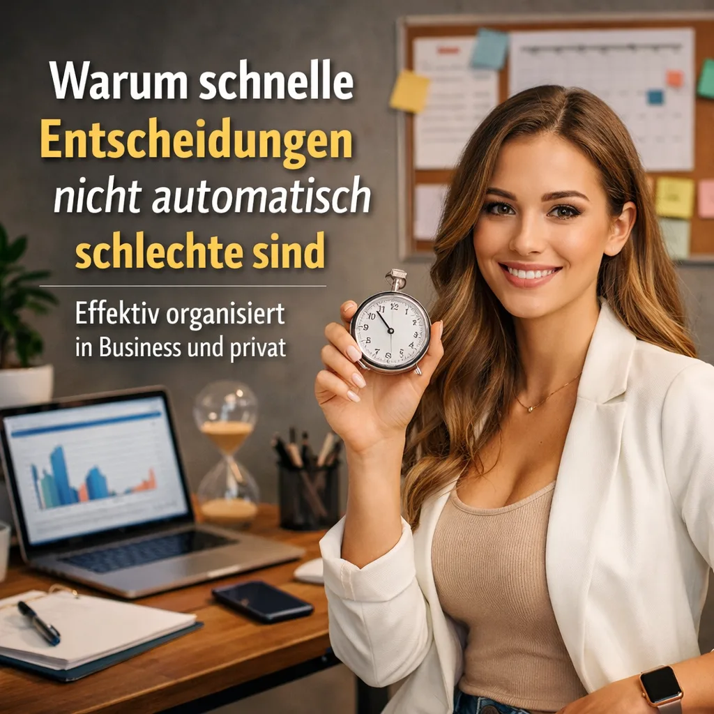 Mehr über den Artikel erfahren Warum schnelle Entscheidungen nicht automatisch schlechte sind. Effektiv organisiert in Business und privat