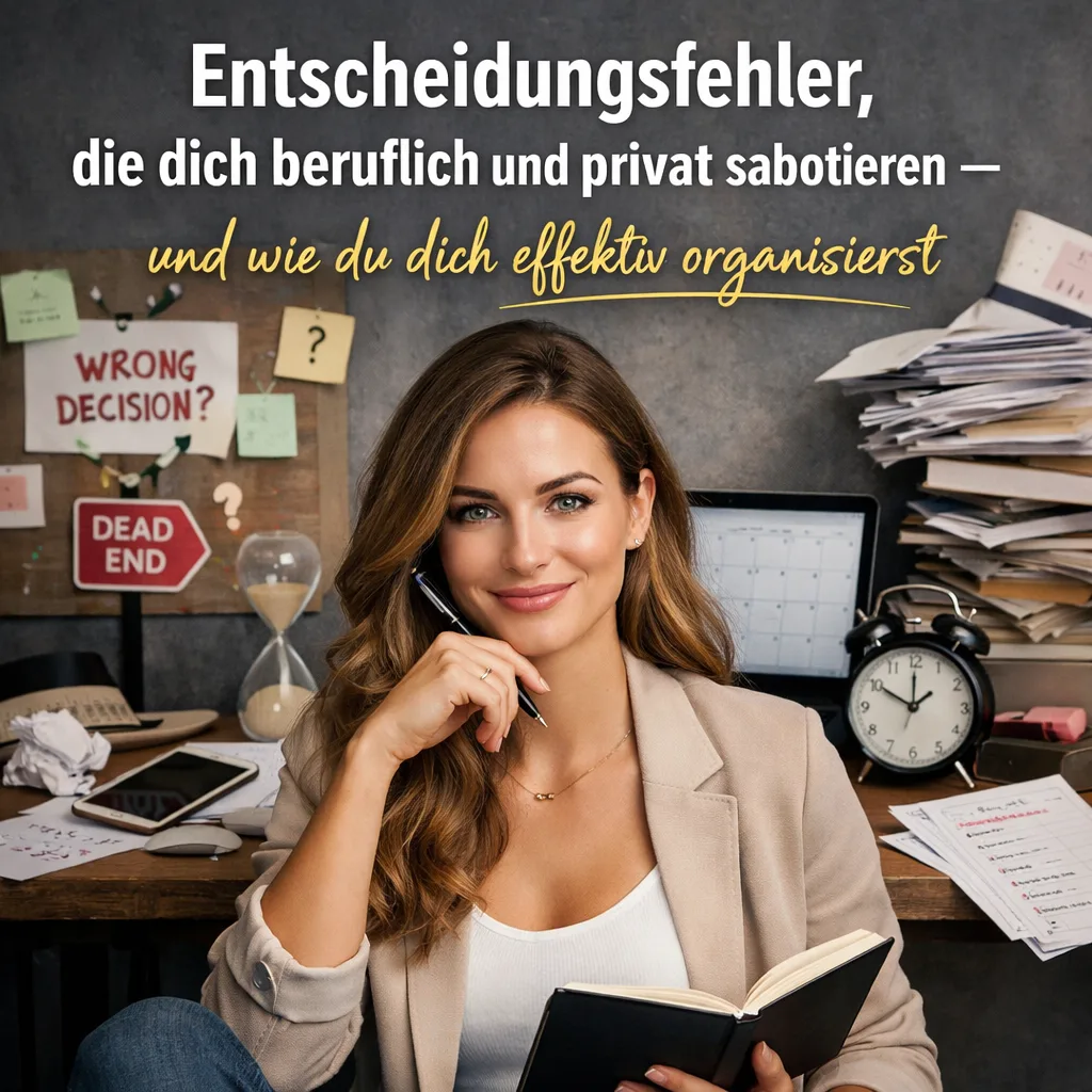 Mehr über den Artikel erfahren Entscheidungsfehler, die dich beruflich und privat sabotieren – und wie du dich effektiv organisierst
