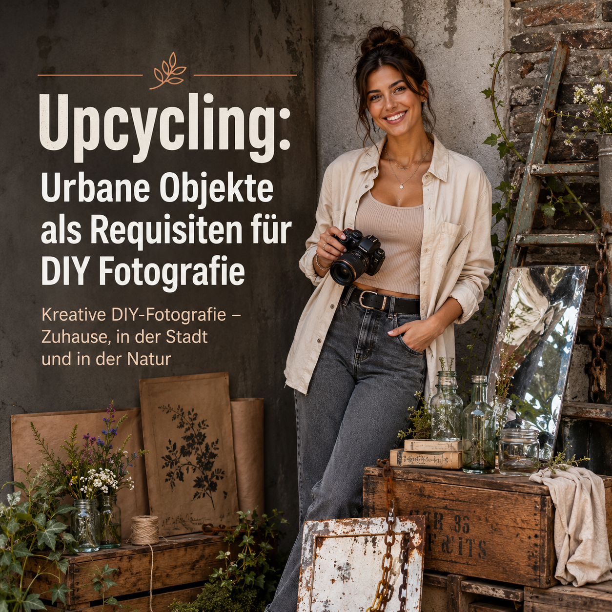 Upcycling: Urbane Objekte als Requisiten für DIY Fotografie. Kreative DIY-Fotografie – Zuhause, in der Stadt und in der Natur