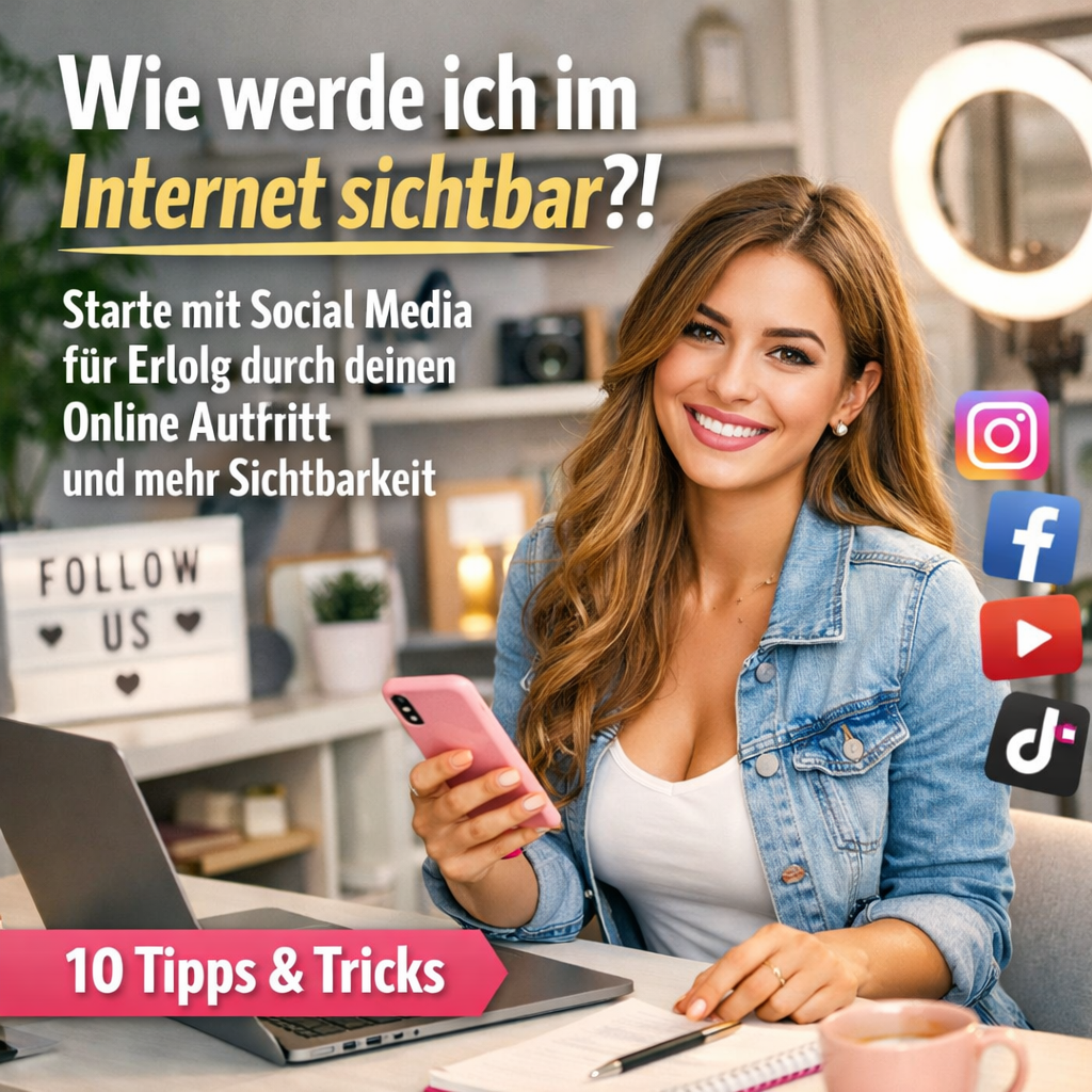 Wie werde ich im Internet sichtbar?!: Starte mit Social Media für Erfolg durch deinen Online Auftritt und mehr Sichtbarkeit inkl. 10 Tipps und Tricks