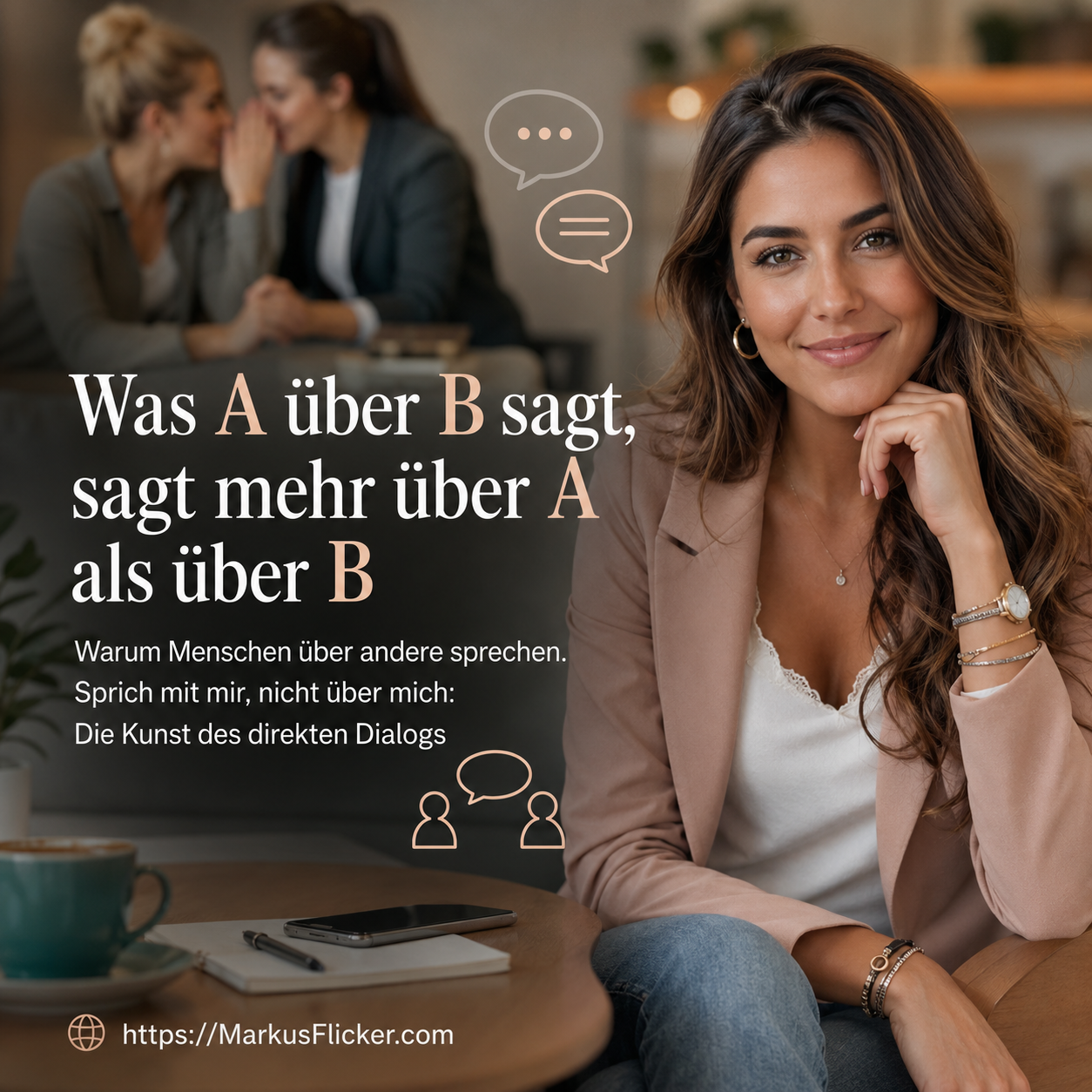 Was „A über B sagt, sagt mehr über A als über B“. Warum Menschen über andere sprechen. Sprich mit mir, nicht über mich: Die Kunst des direkten Dialogs