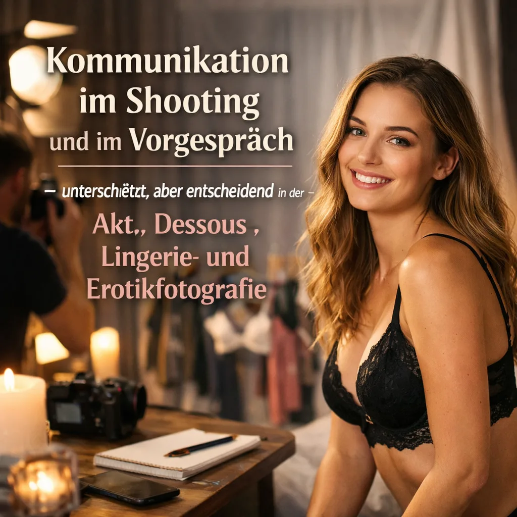 Kommunikation im Shooting und im Vorgespräch – unterschätzt, aber entscheidend in der Akt-, Dessous-, Lingerie- und Erot­ikfotografie