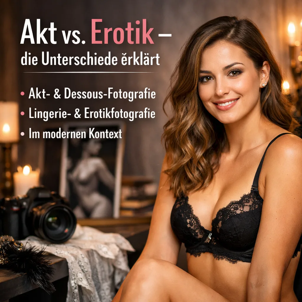 Akt vs. Erotik – die Unterschiede erklärt: Akt-, Dessous-, Lingerie- & Erotikfotografie im modernen Kontext