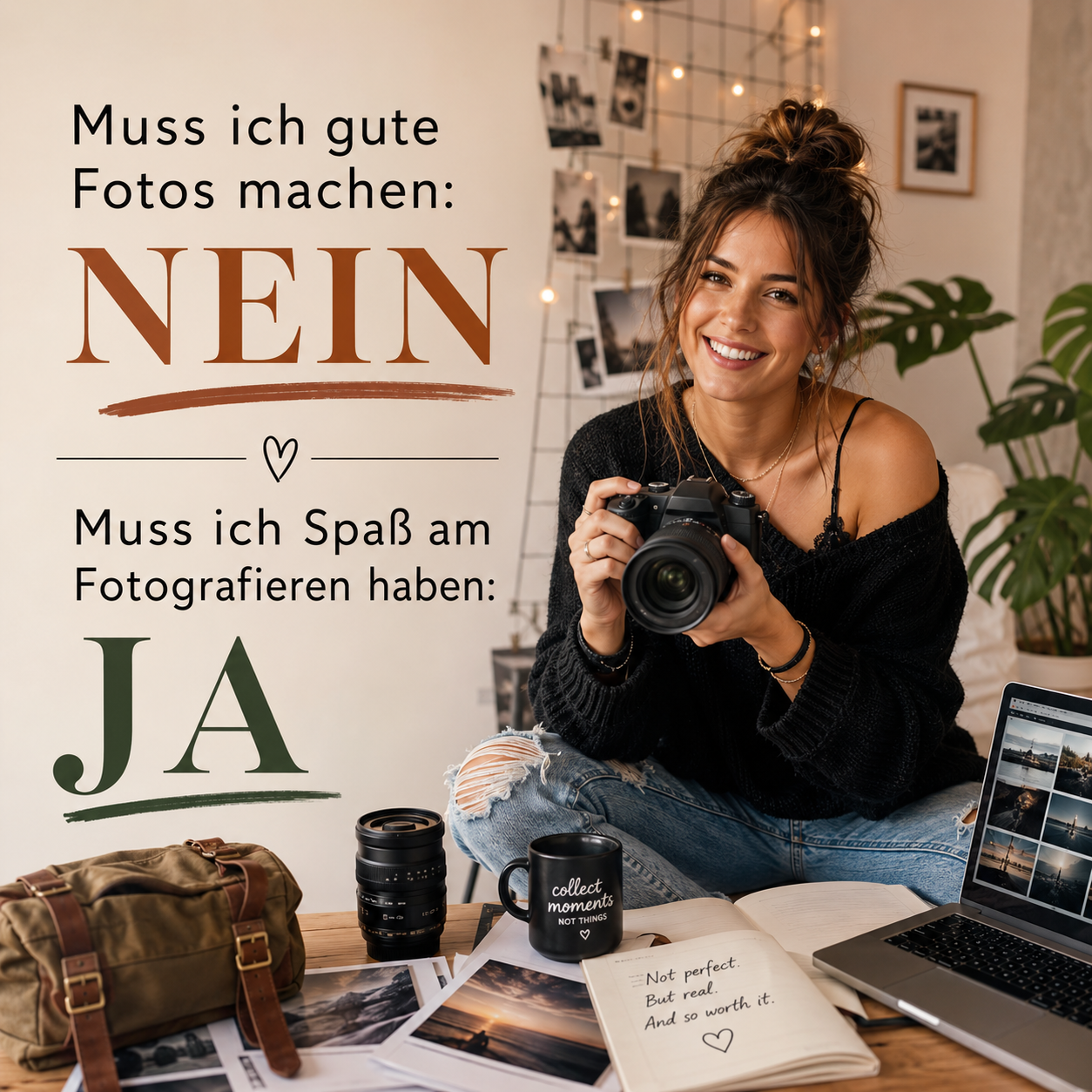 Muss ich gute Fotos machen: NEIN! Muss ich Spaß am Fotografieren haben: JA Muss ich gute Fotos machen: NEIN! Muss ich Spaß am Fotografieren haben: JA