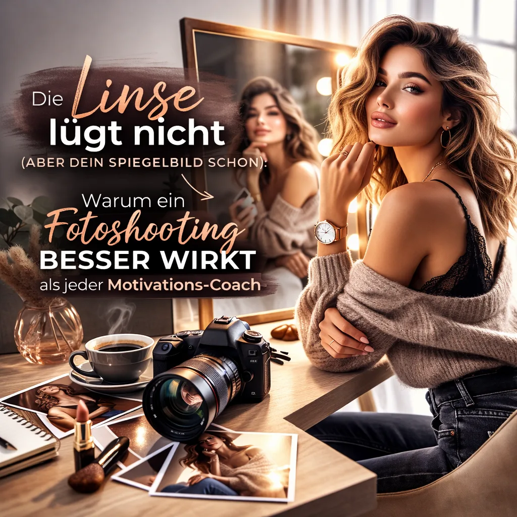 Mehr über den Artikel erfahren Die Linse lügt nicht (aber dein Spiegelbild schon): Warum ein Fotoshooting besser wirkt als jeder Motivations-Coach