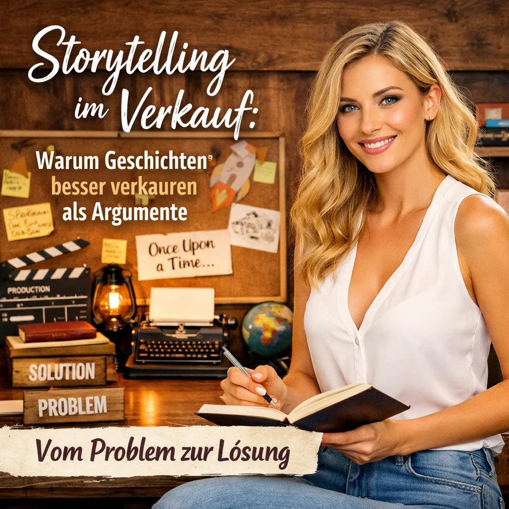 Mehr über den Artikel erfahren Storytelling im Verkauf: Warum Geschichten besser verkaufen als Argumente. Vom Problem zur Lösung