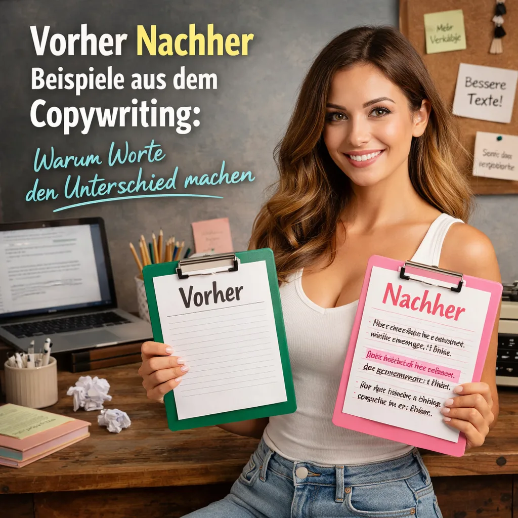 Mehr über den Artikel erfahren Vorher Nachher Beispiele aus dem Copywriting: Warum Worte den Unterschied machen
