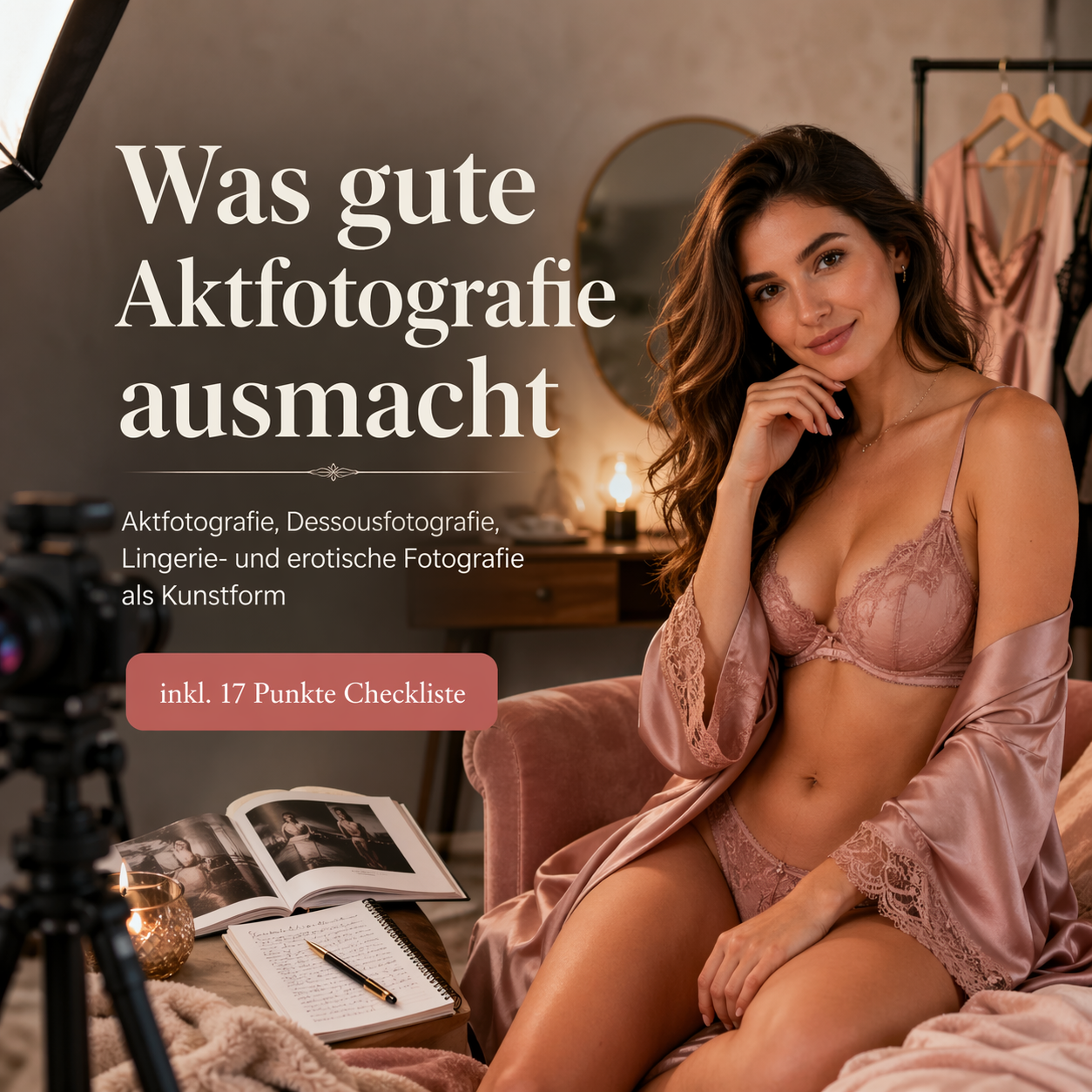 Was gute Aktfotografie ausmacht. Aktfotografie, Dessousfotografie, Lingerie- und Erotische Fotografie als Kunstform inkl. 17 Punkte Checkliste