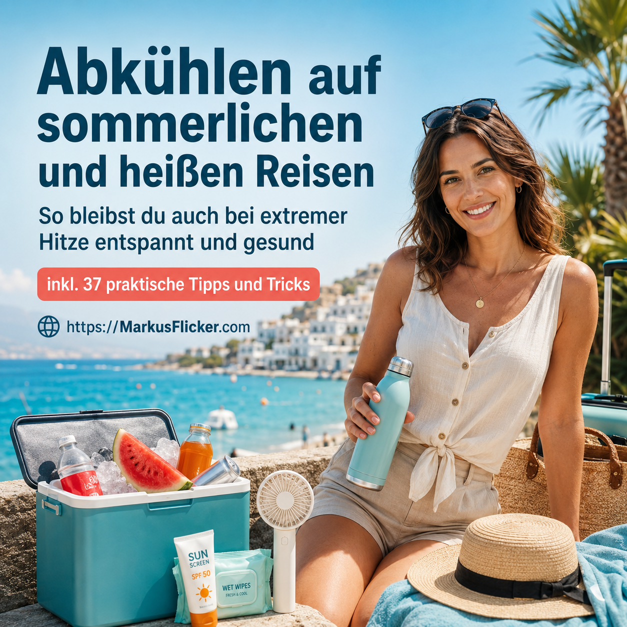 Abkühlen auf sommerlichen und heißen Reisen – So bleibst du auch bei extremer Hitze entspannt und gesund inkl. 37 praktische Tipps und Tricks