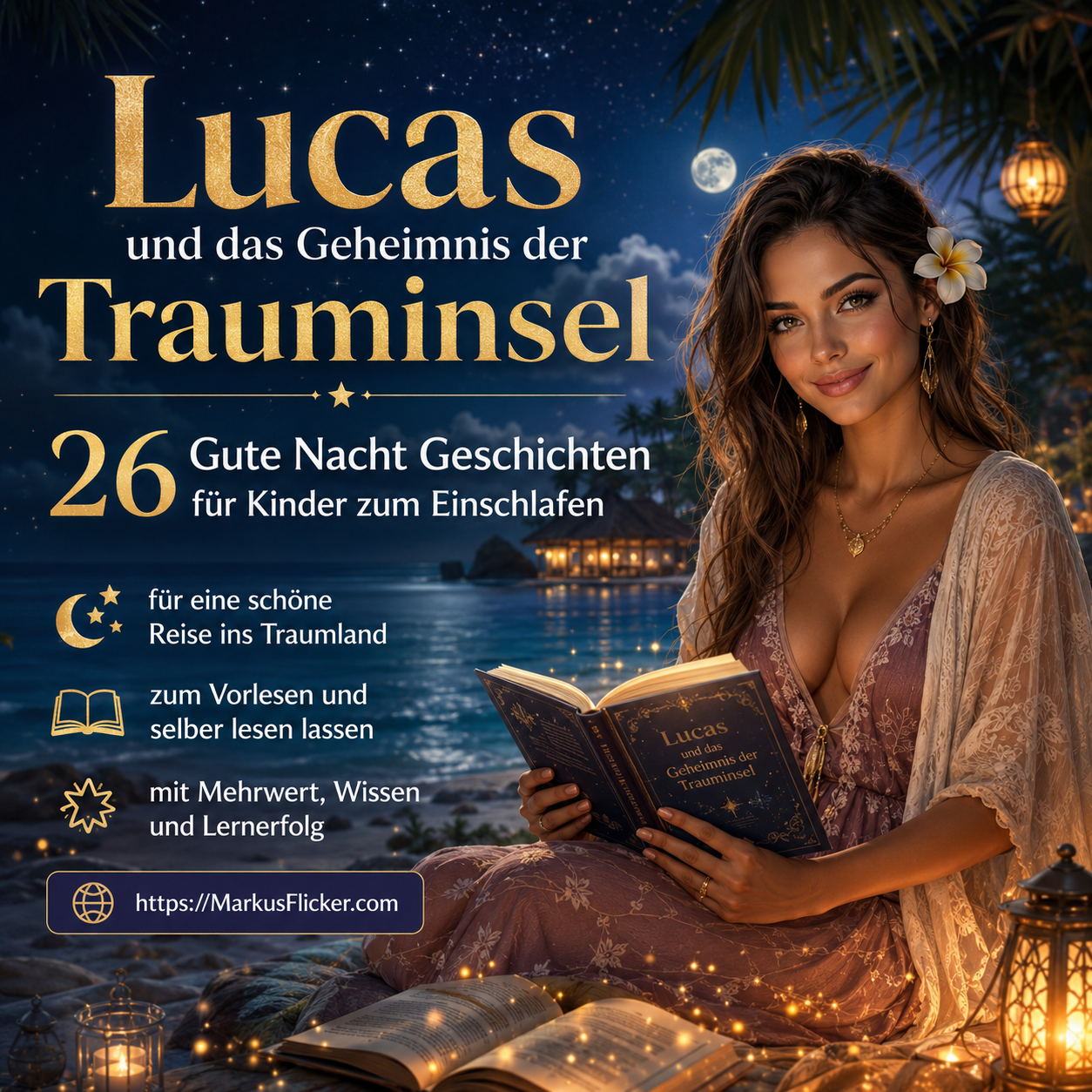 Lucas und das Geheimnis der Trauminsel. 26 Gute Nacht Geschichten für Kinder zum Einschlafen für eine schöne Reise ins Traumland zum Vorlesen und selber lesen lassen mit Mehrwert, Wissen und Lernerfolg