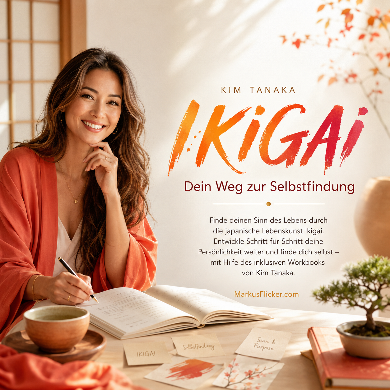 Ikigai: Dein Weg zur Selbstfindung | Finde deinen Sinn des Lebens durch die japanische Lebenskunst Ikigai - Entwickle Schritt für Schritt deine ... selbst mit Hilfe des inklusiven Workbooks von Kim Tanaka