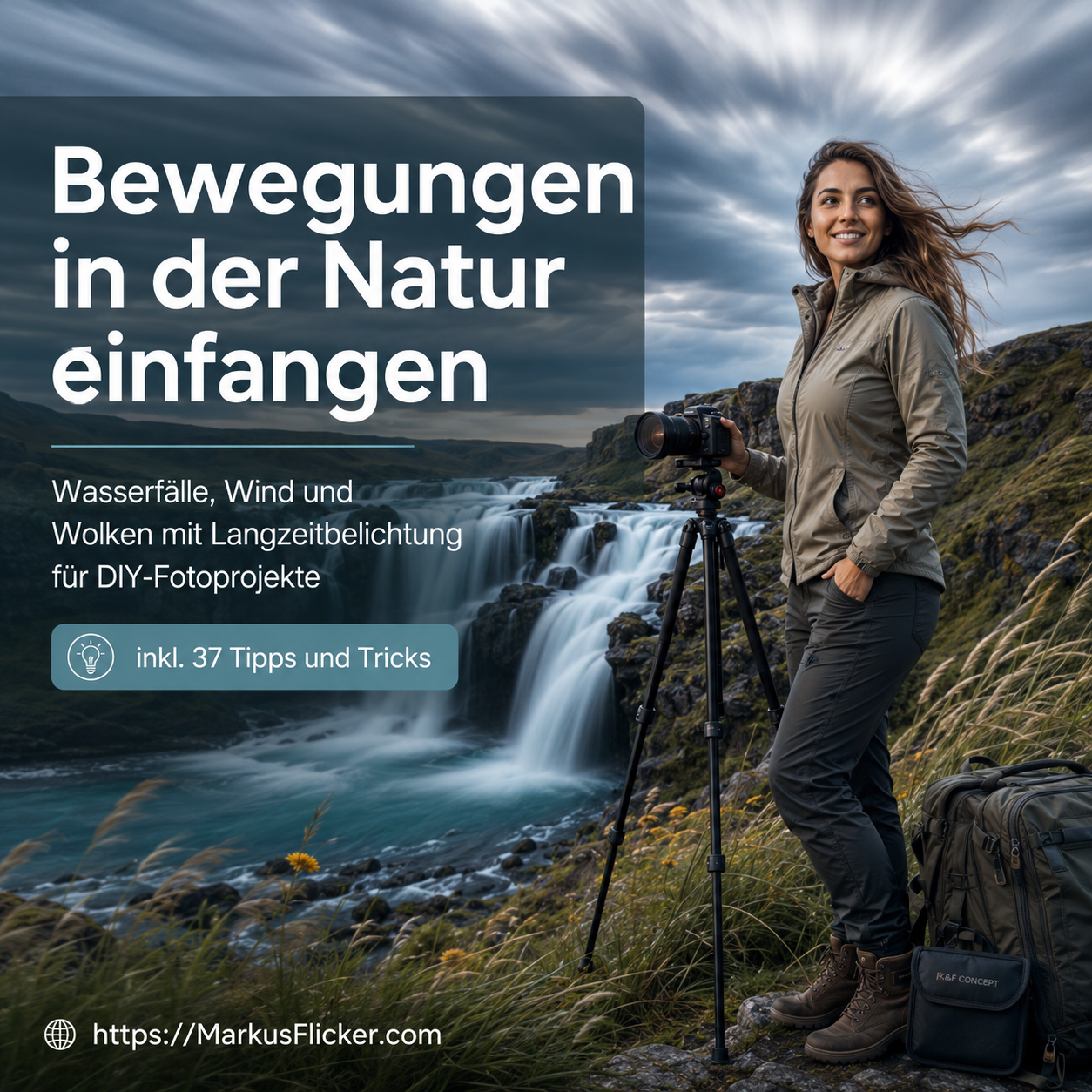 Mehr über den Artikel erfahren Bewegungen in der Natur einfangen. Wasserfälle, Wind und Wolken mit Langzeitbelichtung für DIY-Fotoprojekte inkl. 37 Tipps und Tricks