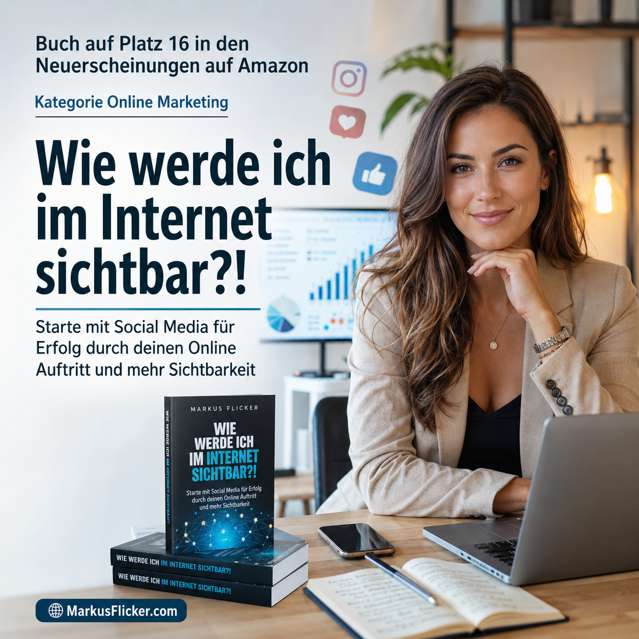 Buch auf Platz 16 in den Neuerscheinungen auf Amazon in der Kategorie Online Marketing. Wie werde ich im Internet sichtbar?!: Starte mit Social Media für Erfolg durch deinen Online Auftritt und mehr Sichtbarkeit Buch auf Platz 16 in den Neuerscheinungen auf Amazon in der Kategorie Online Marketing. Wie werde ich im Internet sichtbar?!: Starte mit Social Media für Erfolg durch deinen Online Auftritt und mehr Sichtbarkeit