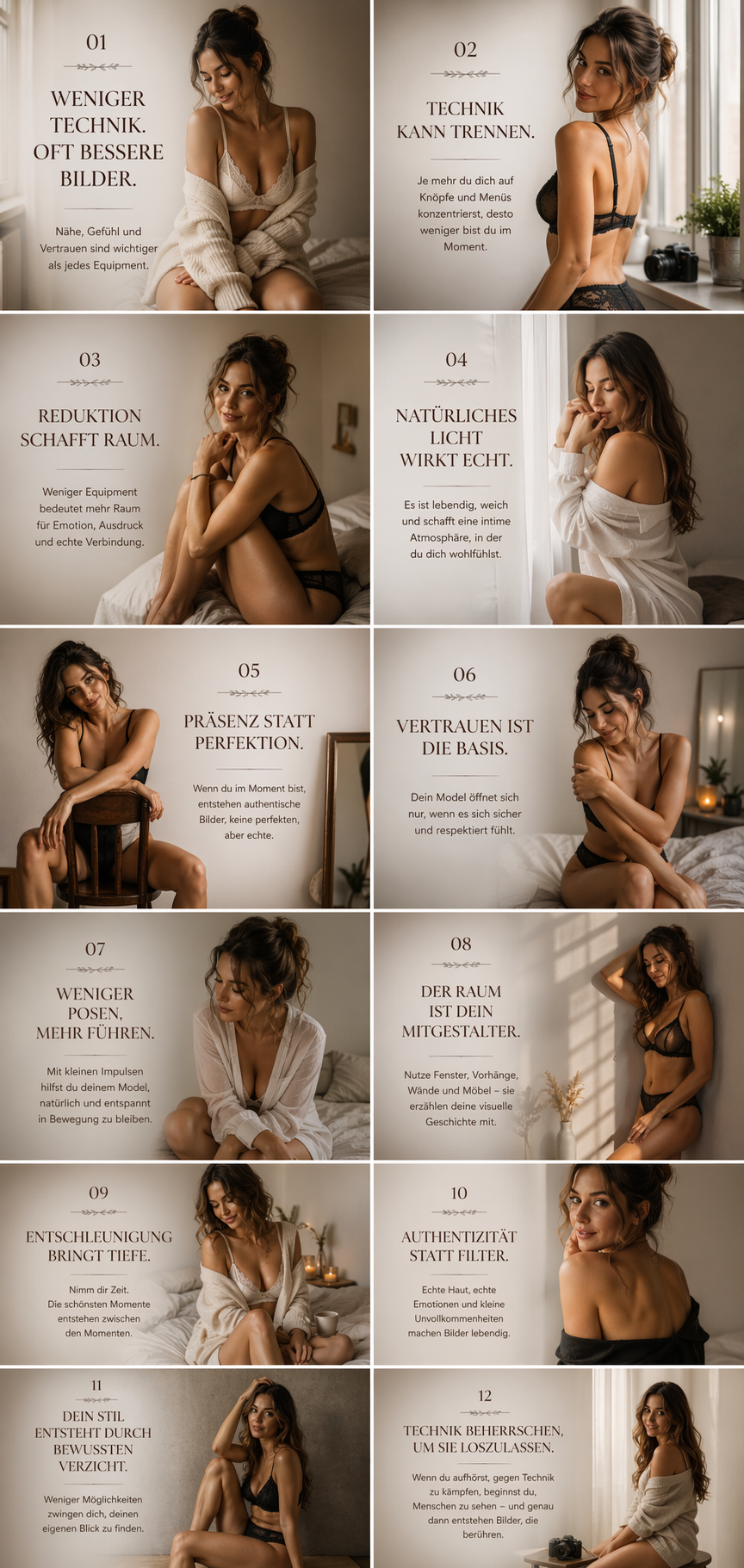 Warum weniger Technik oft bessere Bilder bringt – Akt-, Dessous-, Lingerie- und Erotikfotografie inkl. 17 Punkte Checkliste