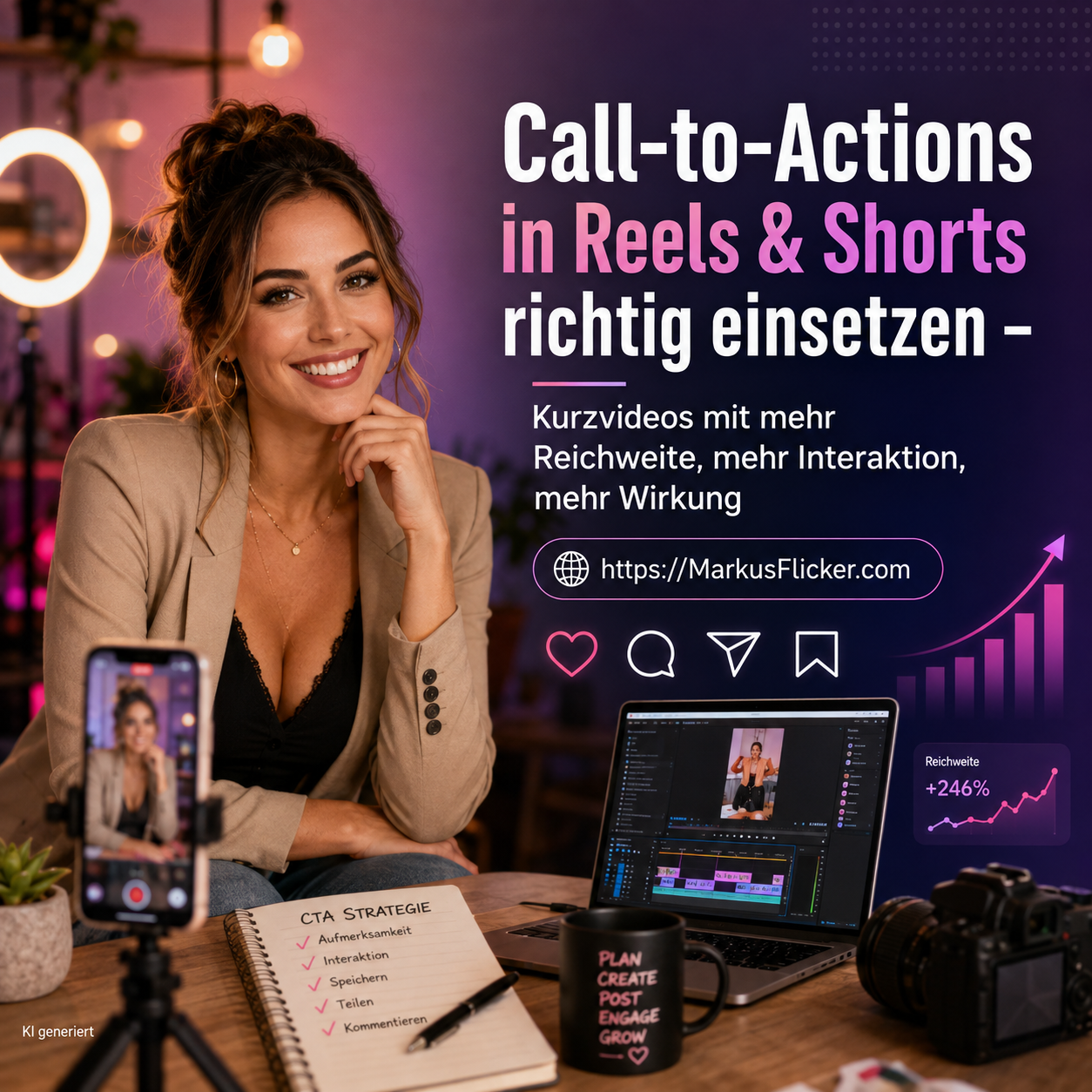 Call-to-Actions in Reels & Shorts richtig einsetzen – Kurzvideos mit mehr Reichweite, mehr Interaktion, mehr Wirkung