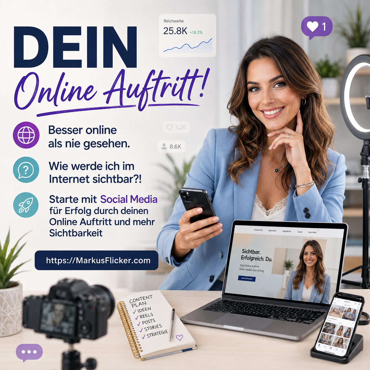 DEIN Online Auftritt! Besser online als nie gesehen. Wie werde ich im Internet sichtbar?!: Starte mit Social Media für Erfolg durch deinen Online Auftritt und mehr Sichtbarkeit DEIN Online Auftritt! Besser online als nie gesehen. Wie werde ich im Internet sichtbar?!: Starte mit Social Media für Erfolg durch deinen Online Auftritt und mehr Sichtbarkeit