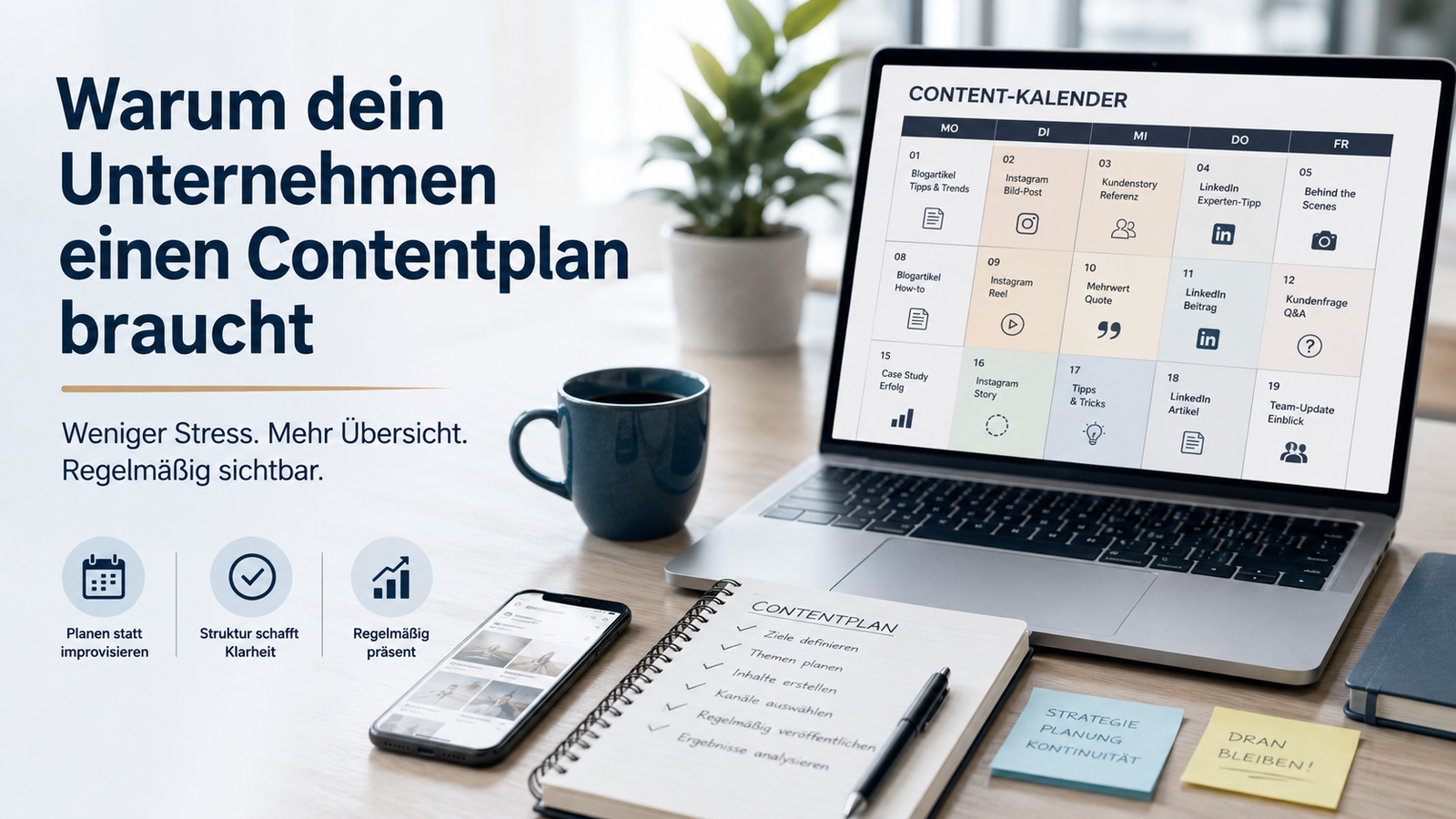Mehr über den Artikel erfahren Warum dein Unternehmen einen Contentplan braucht