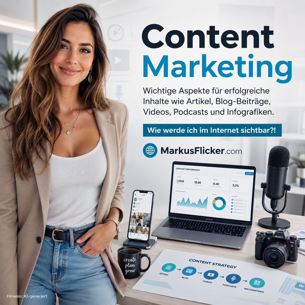 Mehr über den Artikel erfahren Content Marketing: Wichtige Aspekte für erfolgreiche Inhalte wie Artikel, Blog-Beiträge, Videos, Podcasts und Infografiken