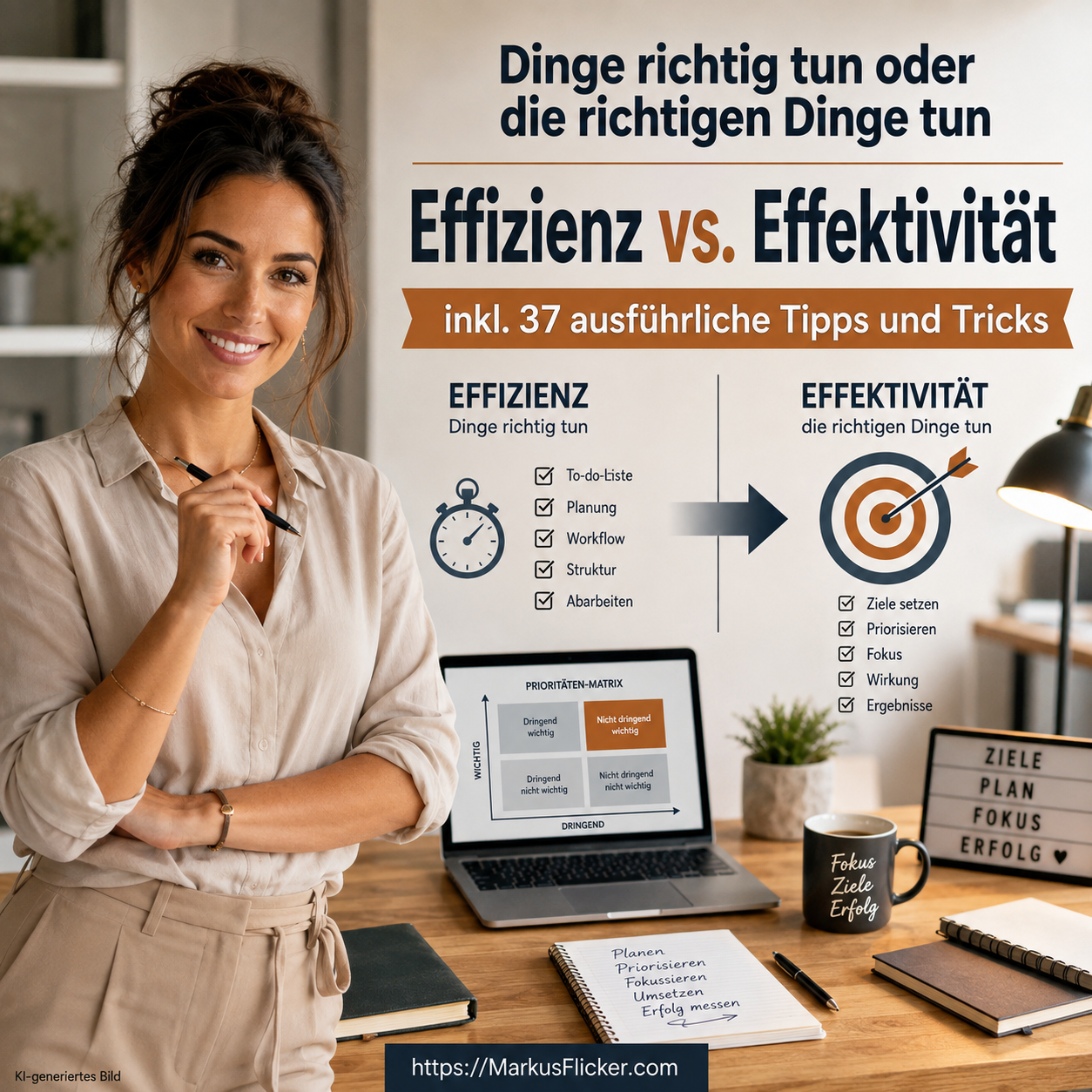 Mehr über den Artikel erfahren Dinge richtig tun oder die richtigen Dinge tun: Effizienz vs. Effektivität inkl. 37 ausführliche Tipps und Tricks