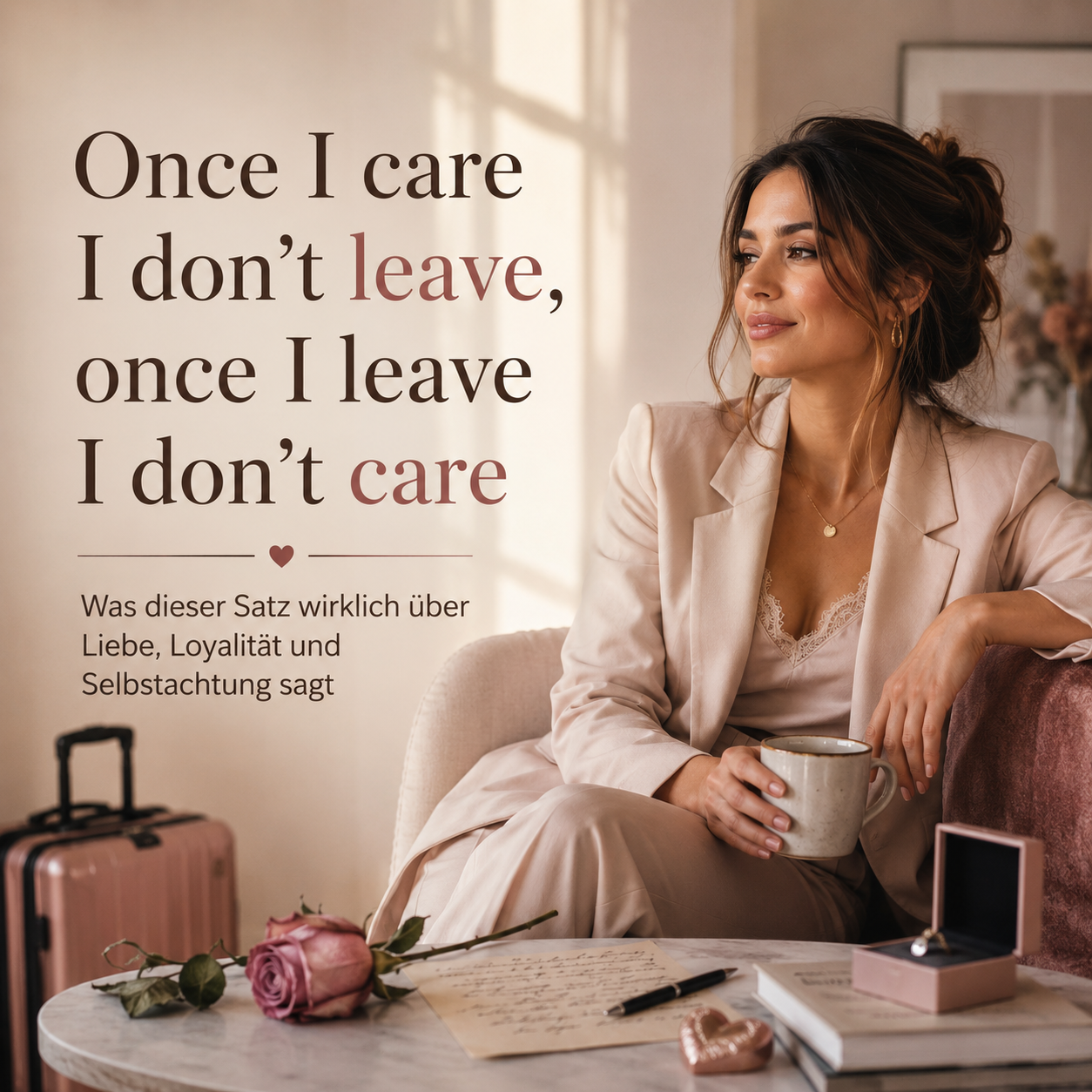 Du betrachtest gerade Once I care I don’t leave, once I leave I don’t care: Was dieser Satz wirklich über Liebe, Loyalität und Selbstachtung sagt