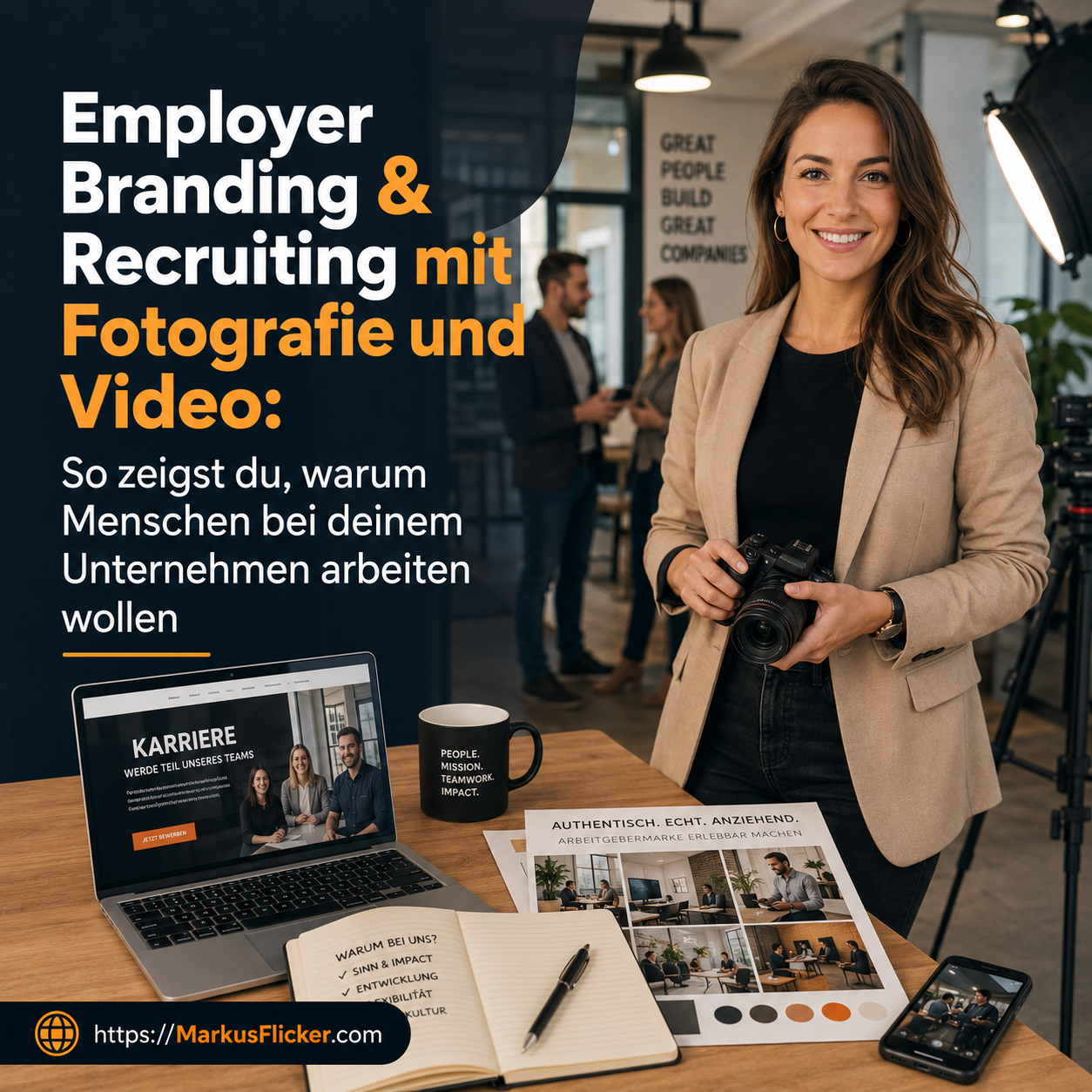 Du betrachtest gerade Employer Branding & Recruiting mit Fotografie und Video: So zeigst du, warum Menschen bei deinem Unternehmen arbeiten wollen